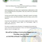 Tobacco Law Development Process & Advance Economic Sovereignty Community Engagement – June 11